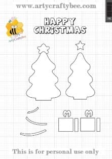 christmas pop up card template