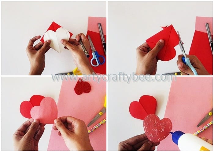 origami heart bookmark instruction