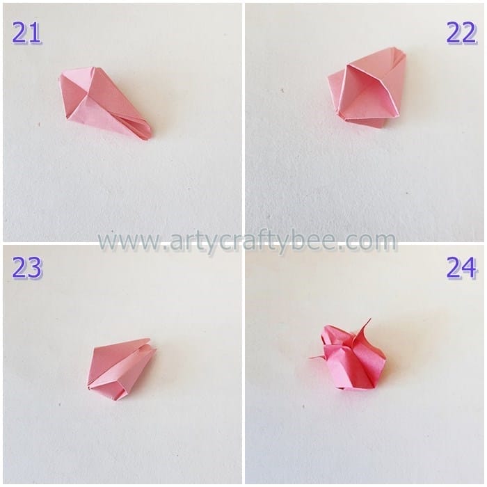 origami tulip step by step