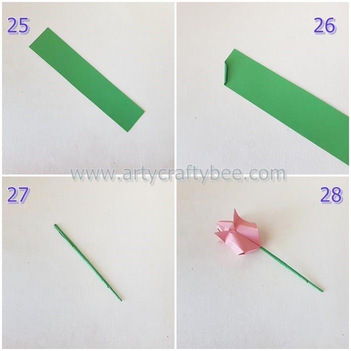how to make a origami tulip