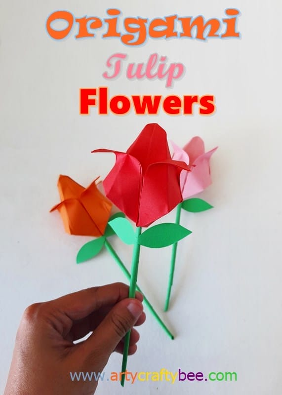 origami tulip stem
